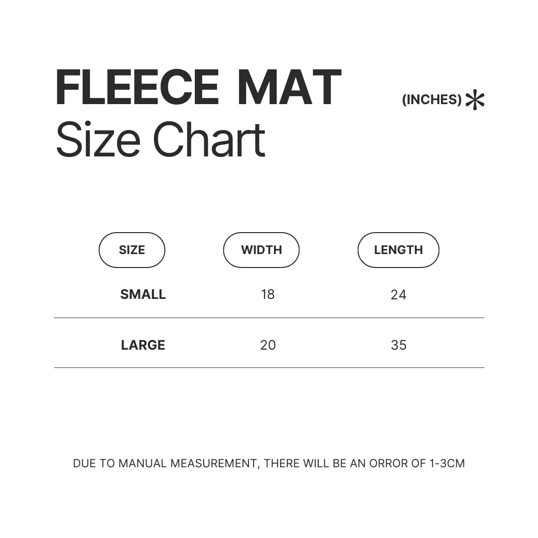 Fleece Mat Size Chart - Cbum Cbum Merch