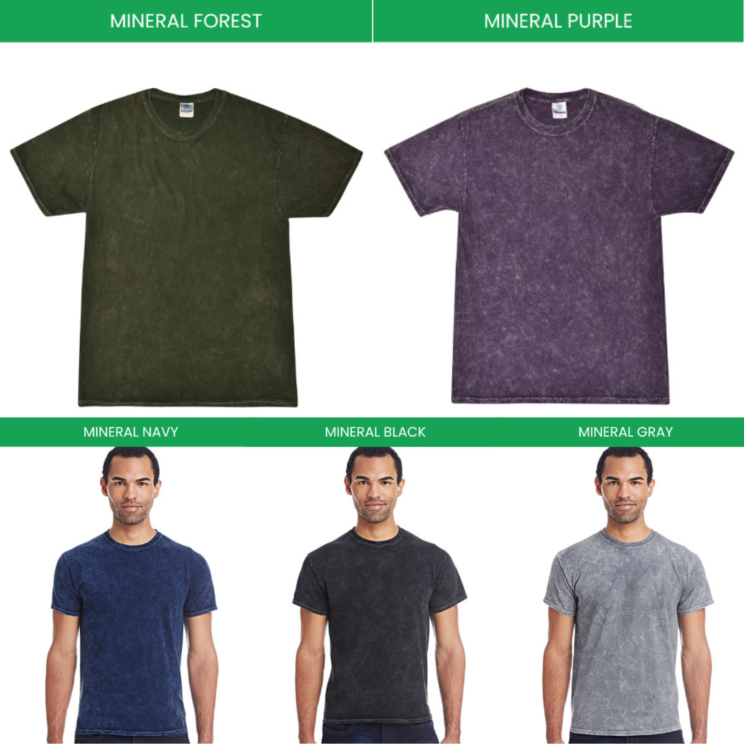 Mineral Wash T shirt Color Chart - Cbum Cbum
