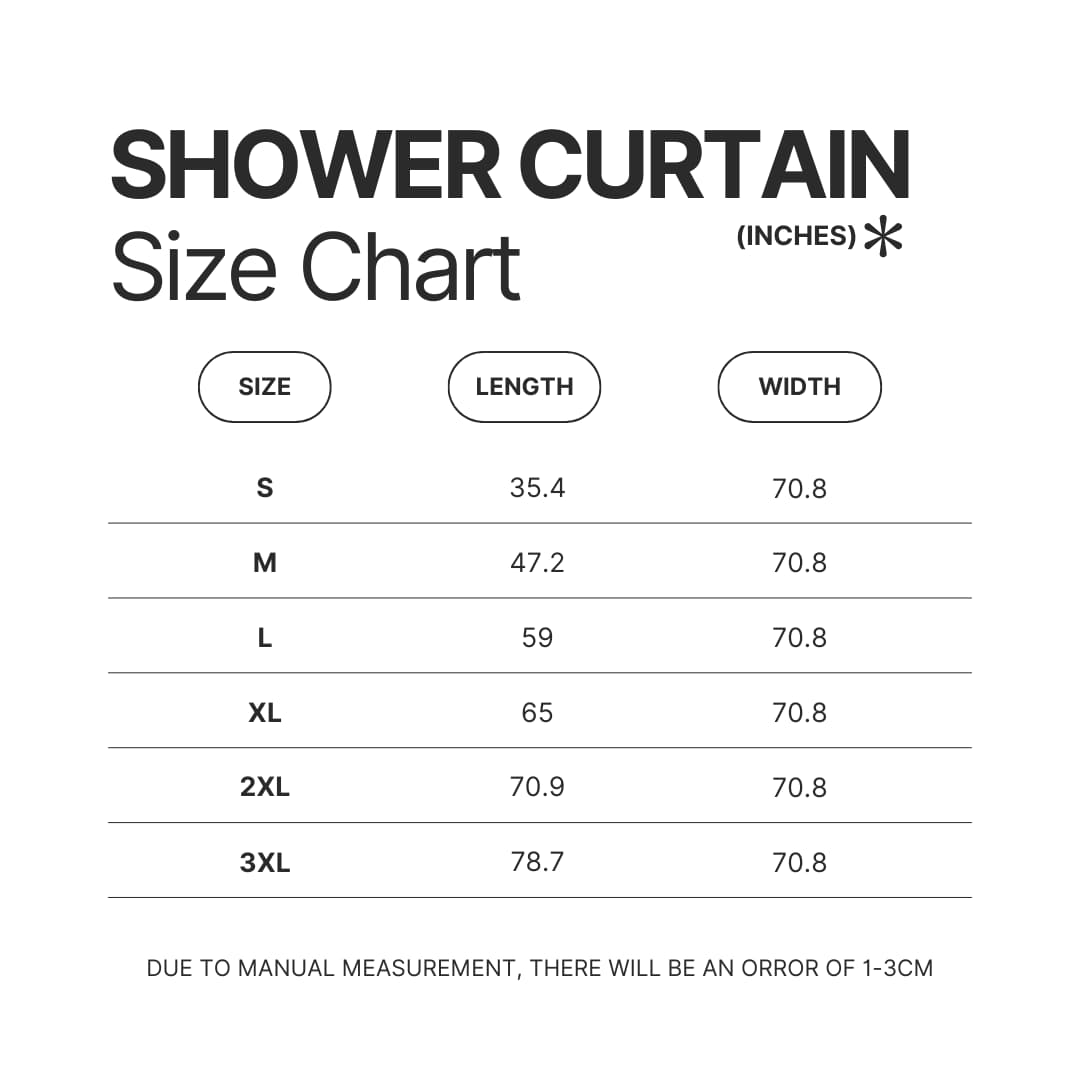 Shower Curtain Size Chart - Cbum Cbum Merch